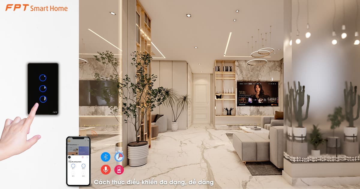 Công tắc thông minh là gì? Phân loại, ưu điểm, lưu ý sử dụng - FPT Smart home cong-tac-thong-minh-la-gi