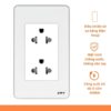 Ổ cắm mặt kính âm tường nhân nổi Athena - FPT Smart home Ổ cắm mặt kính âm tường nhân nổi Athena cho nhà thông minh giá rẻ