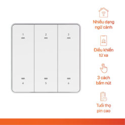 Công tắc bấm ngữ cảnh vuông 6 nút Athena