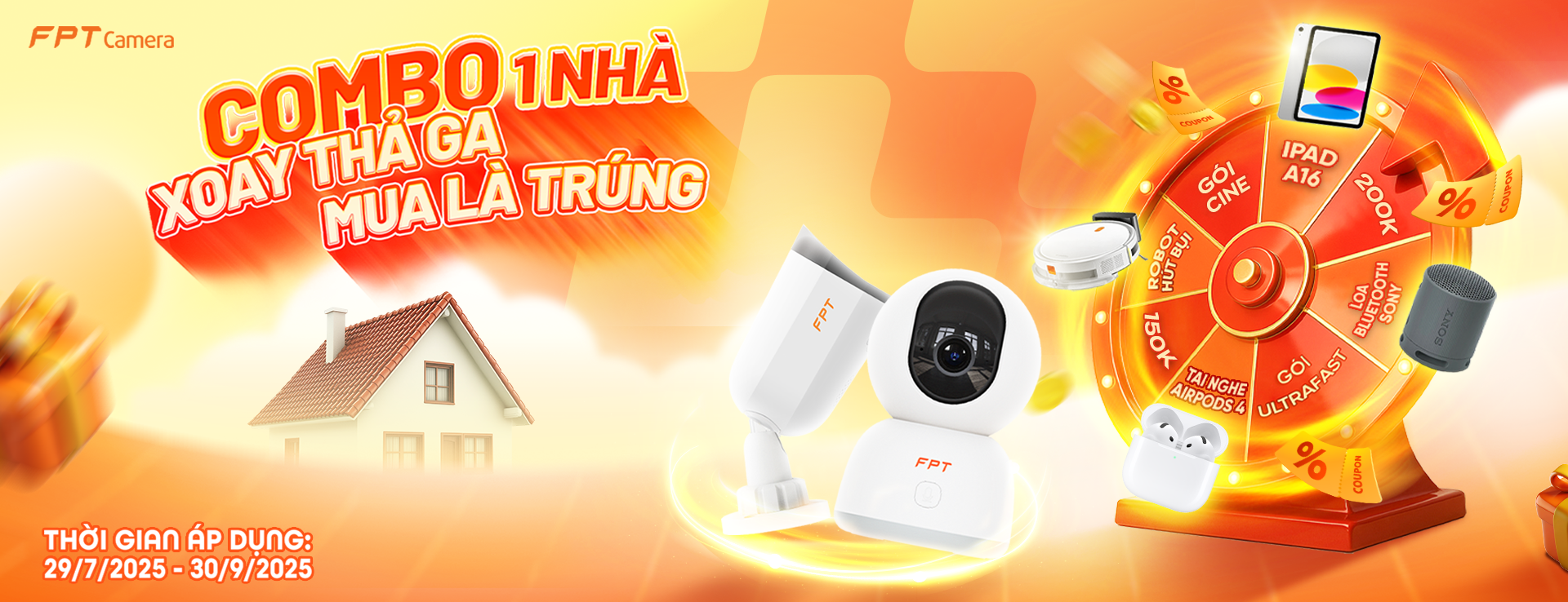 Chương trình combo 1 nhà - Xoay thả ga - Mua là trúng