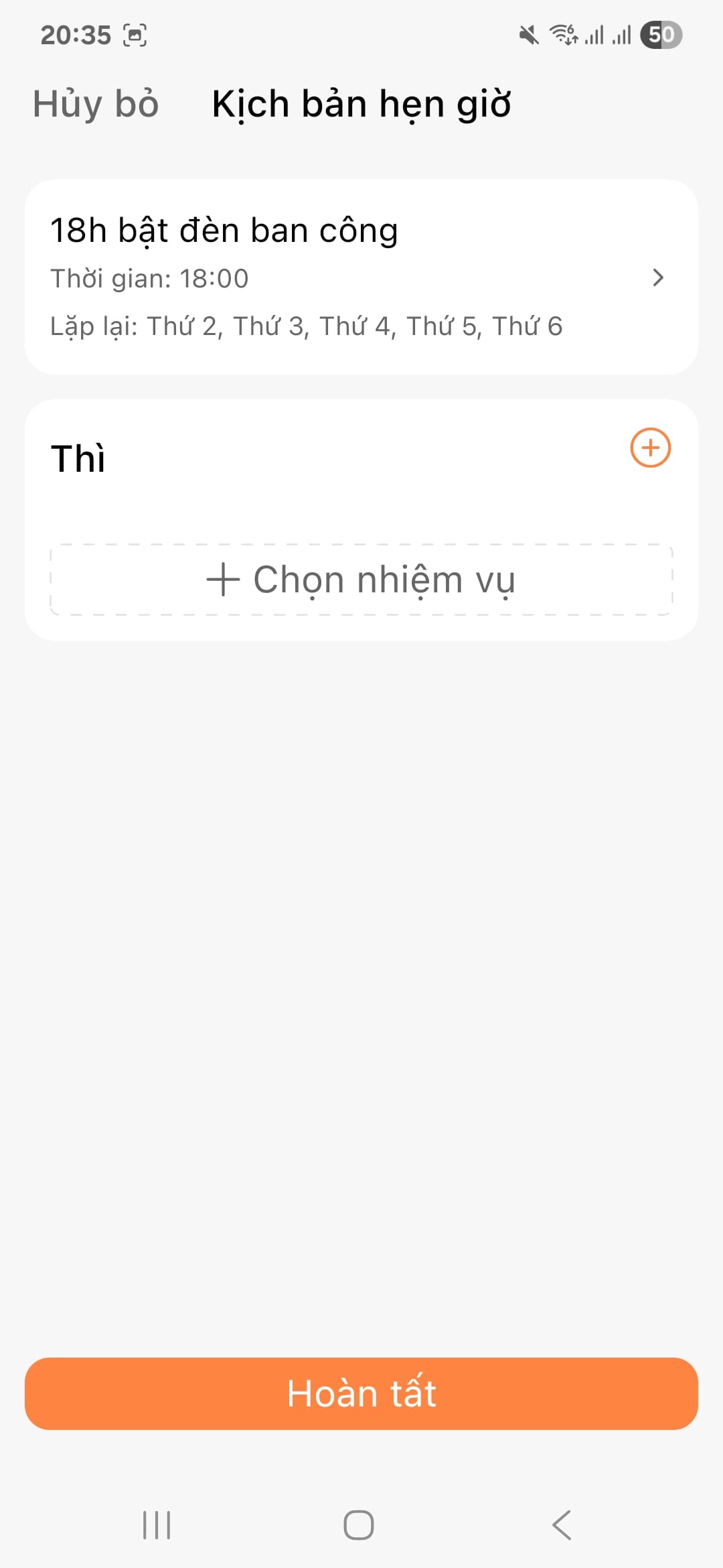 Huong dan tao kich ban hen gio tren FPT LIFE 4