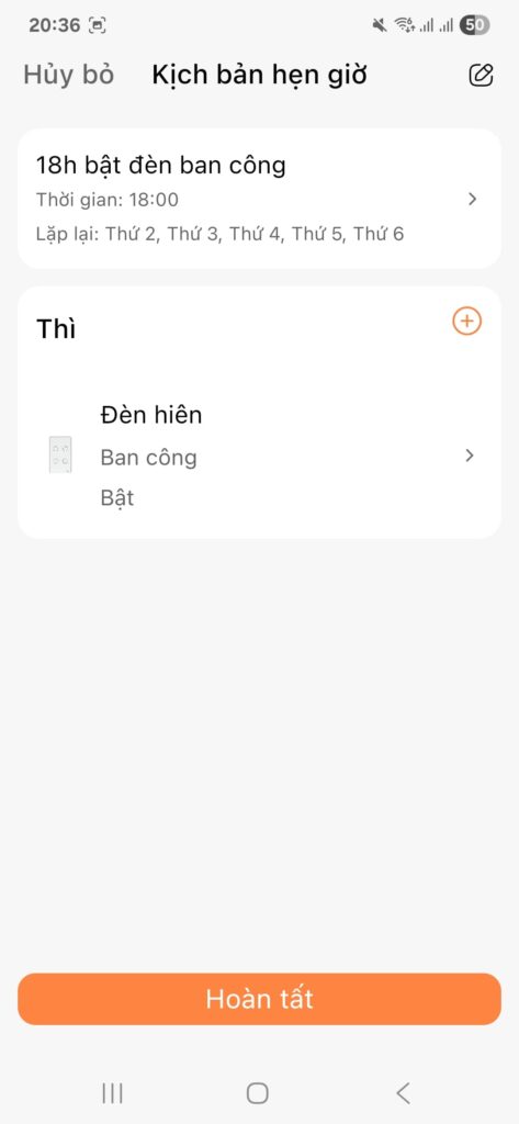 Huong dan tao kich ban hen gio tren FPT LIFE 6