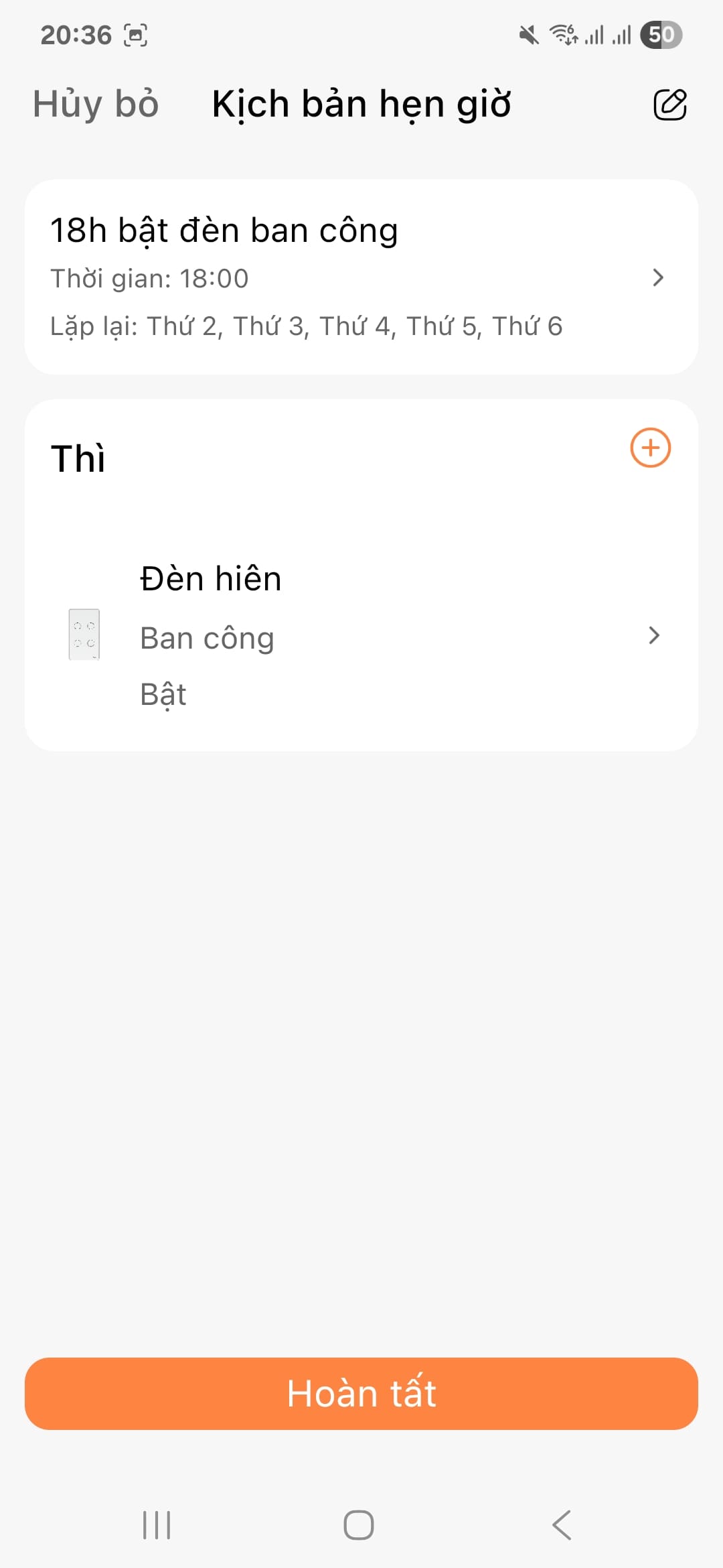 Huong dan tao kich ban hen gio tren FPT LIFE 6