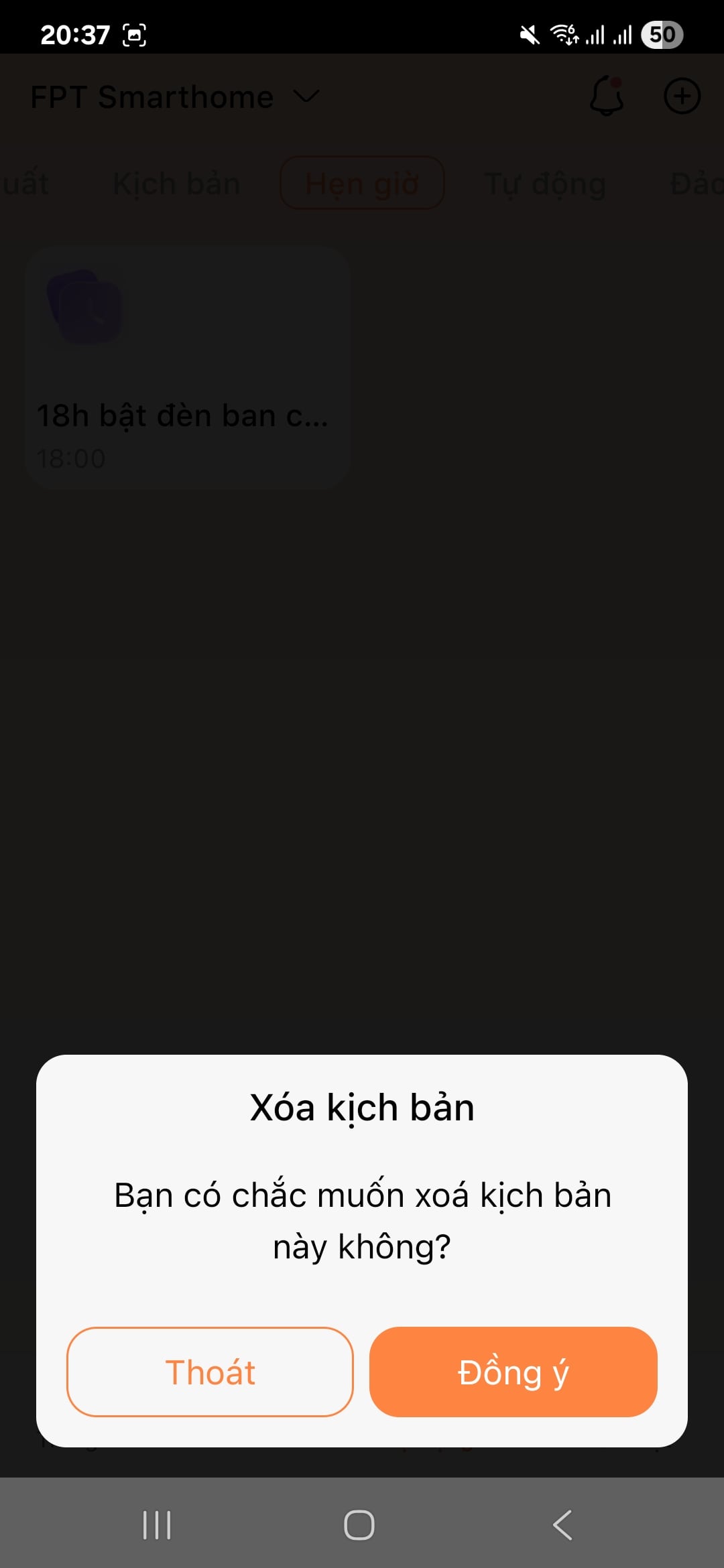 Huong dan tao kich ban hen gio tren FPT LIFE 9
