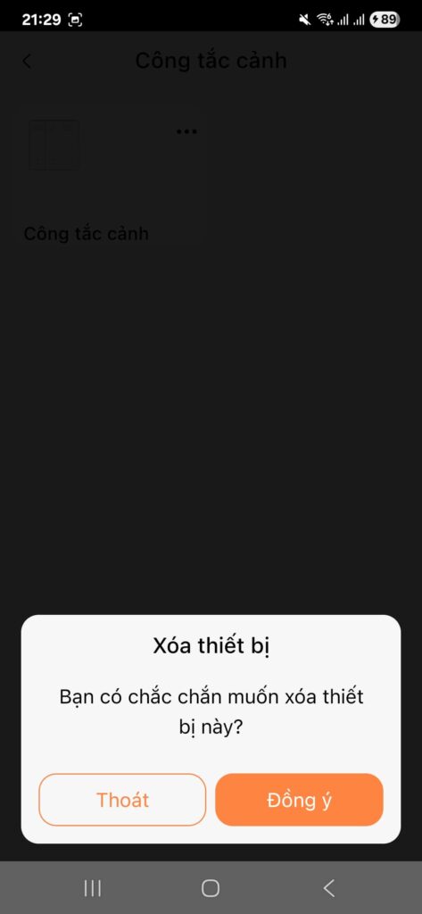 Huong dan xoa thiet bi tren FPT LIFE 6