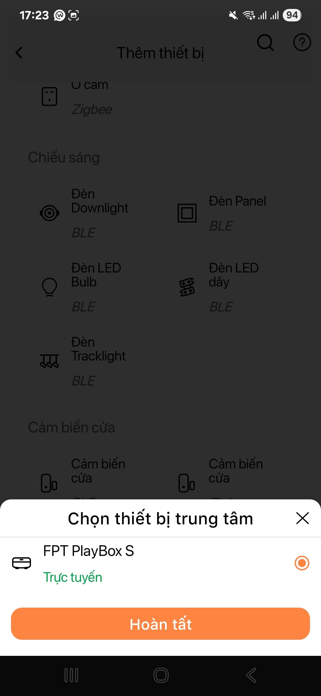 Ket noi Den LED Downlight thong minh tren FPT LIFE 4 2
