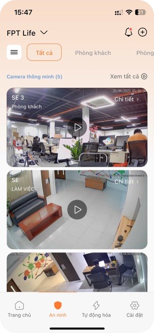 Xem trực tiếp 1 camera trên FPT Life