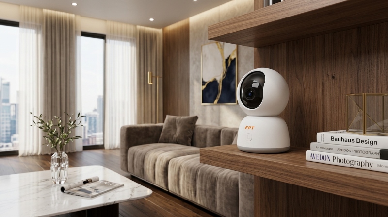 Camera wifi trong nhà FPT Play tích hợp đàm thoại và xoay 360