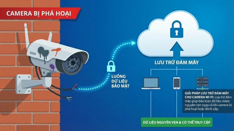 Khám phá ưu nhược điểm Camera WiFi, có nên sử dụng? - FPT Smart home Giải pháp lưu trữ Cloud cho camera wifi